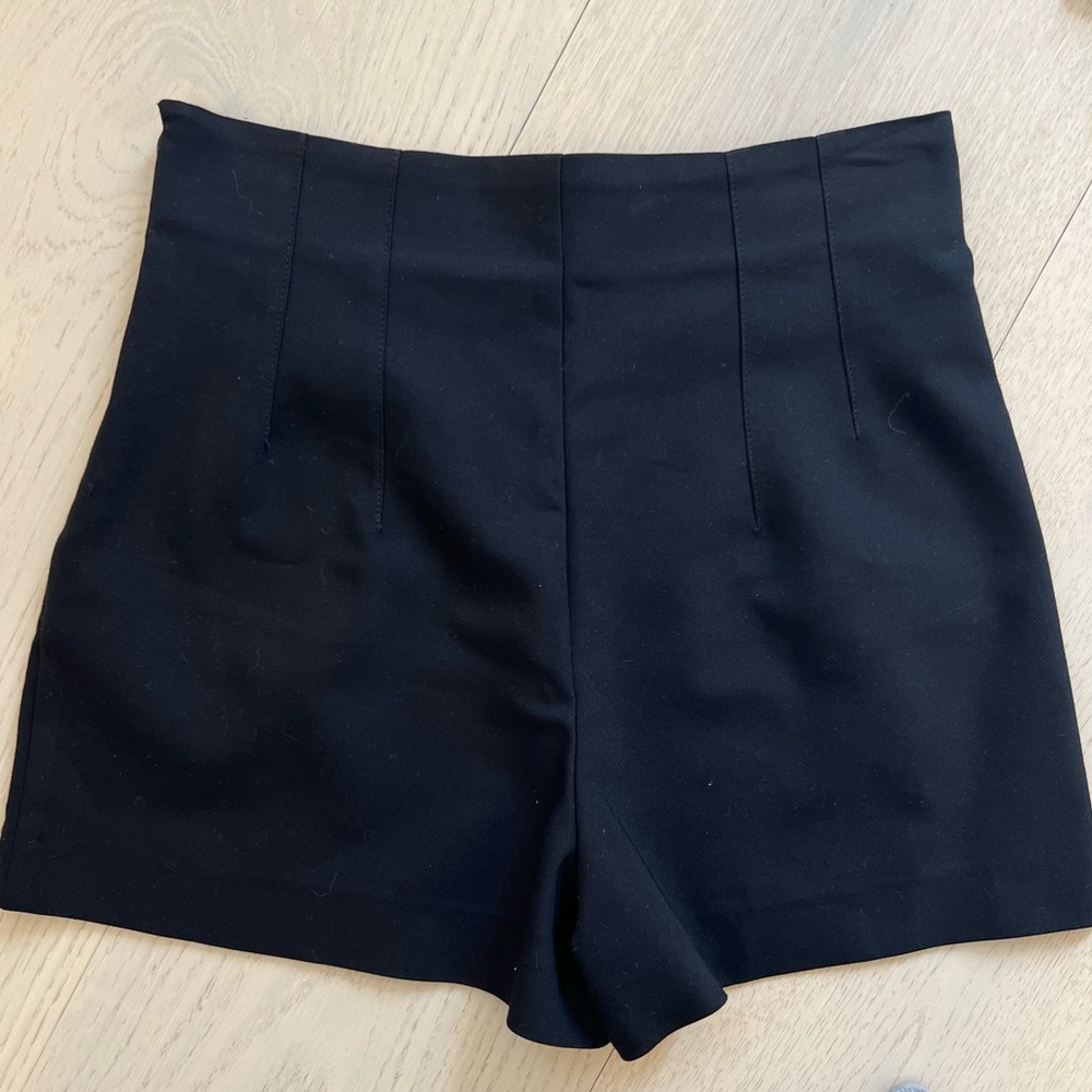 Zara Black High Waisted Shorts
